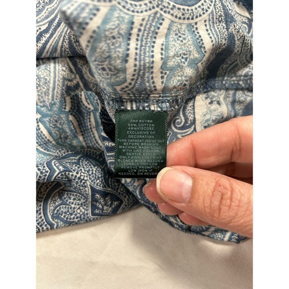 Lauren Ralph Lauren Women’s Blue Paisley Sleeveless Dress Size Small - Picture 4 of 7